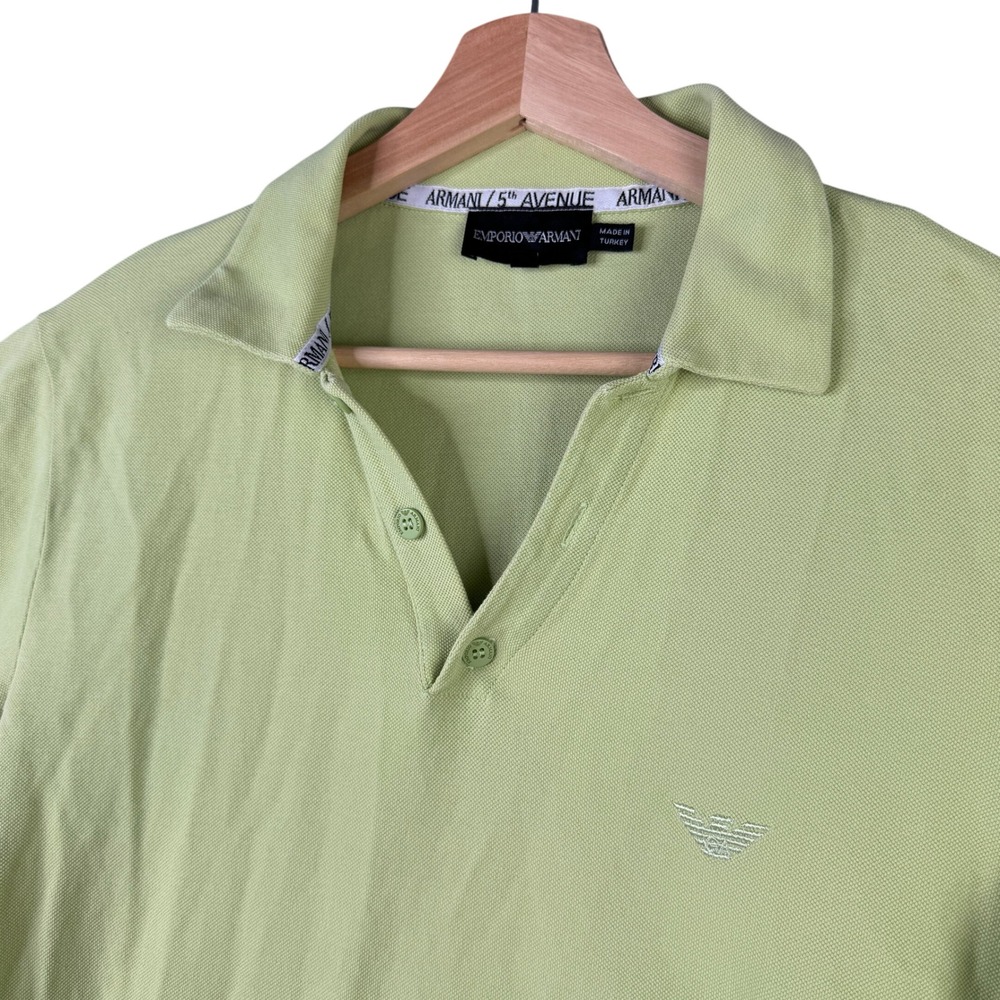 Emporio Armani Mens Lime Green Cotton Pique Polo Shirt C122MJC1X7J Size L